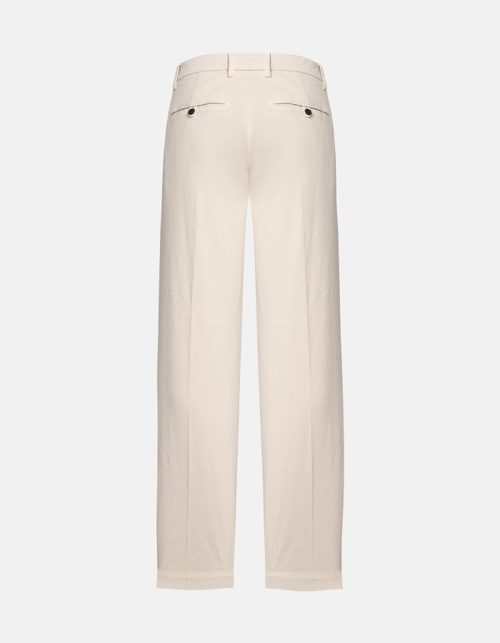 Pantaloni Finn loose in gabardina mano calda