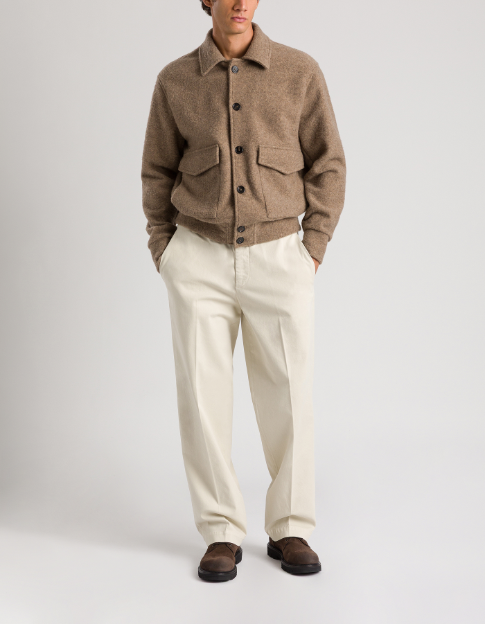 Finn loose-fit trousers in gabardine with a warm hand feel