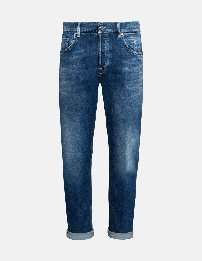 Icon relaxed regular-fit jeans in stretch denim