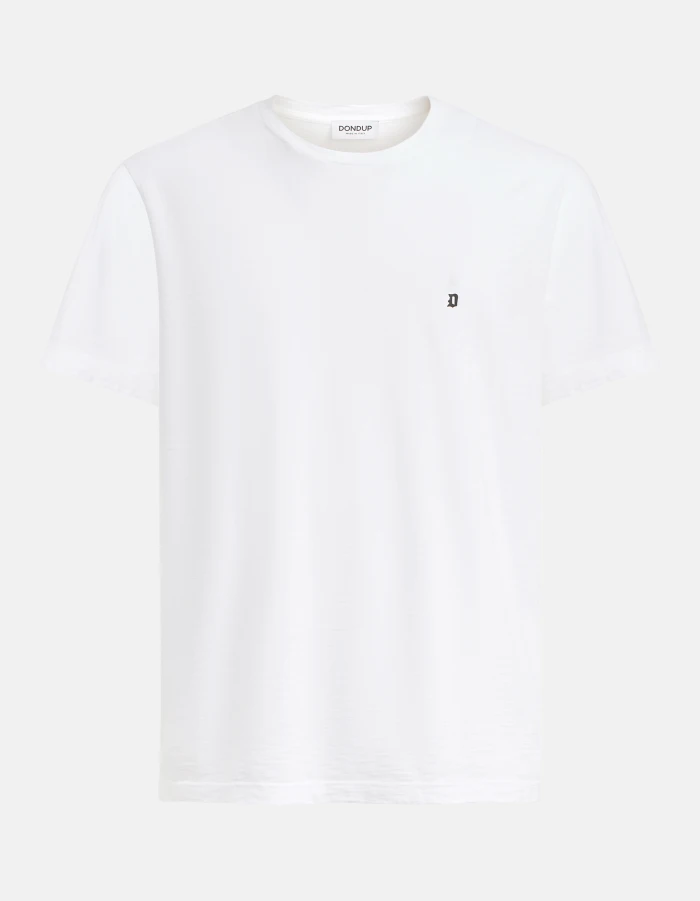 Regular-fit crew-neck T-shirt in slub jersey