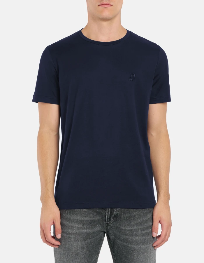 Regular-fit crew-neck T-shirt in jersey