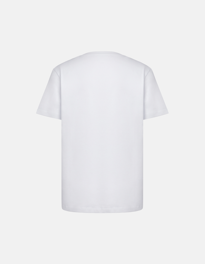 Regular-fit crew neck T-shirt in cotton jersey