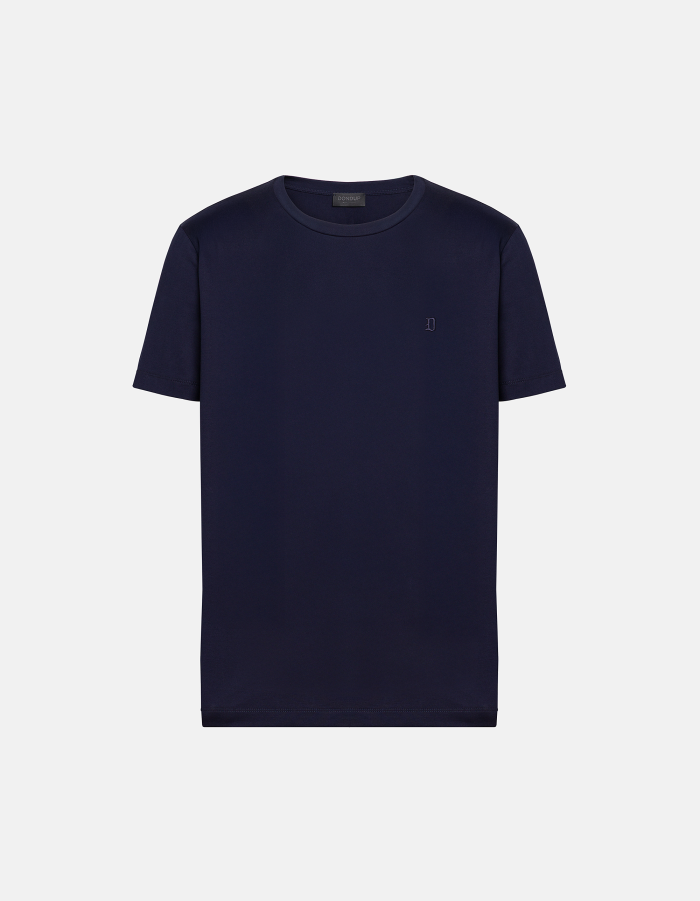 Regular-fit crew neck T-shirt in cotton jersey