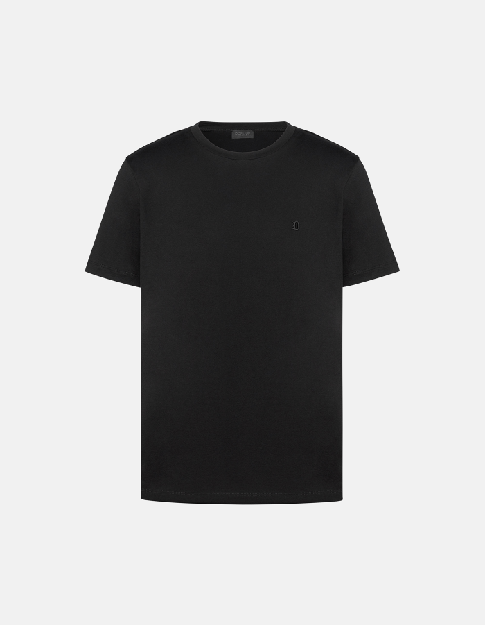 Regular-fit crew neck T-shirt in cotton jersey