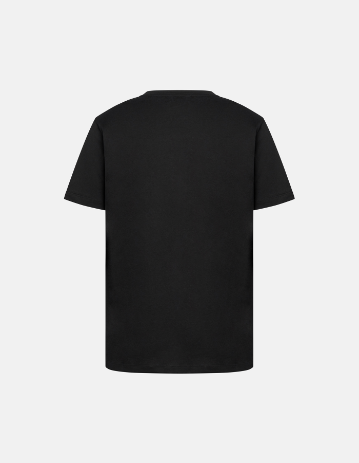 Regular-fit crew neck T-shirt in cotton jersey