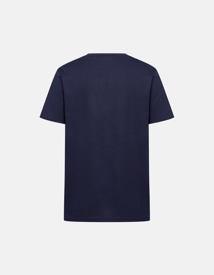 Regular-fit crew neck T-shirt in cotton jersey