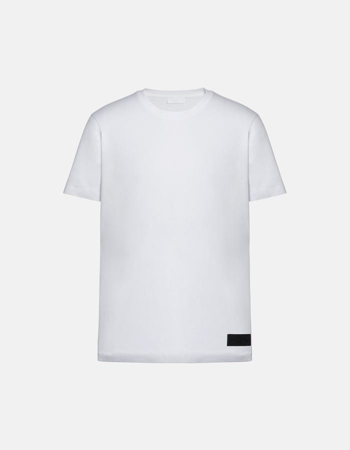 T-shirt girocollo regular in jersey di cotone