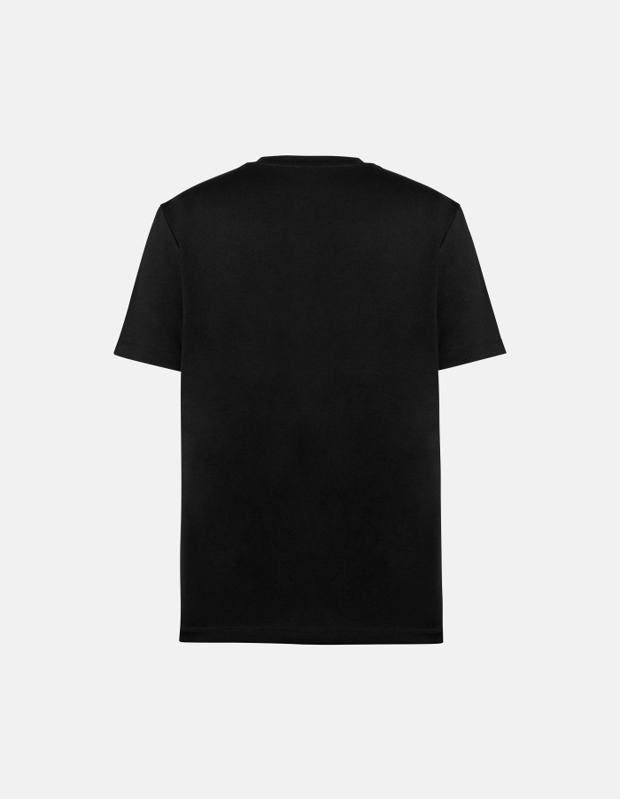 T-Shirt mit Rundhalsausschnitt in normaler Passform aus Baumwolljersey