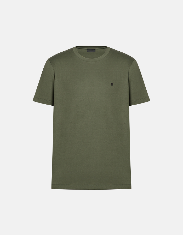 Regular-fit crew neck T-shirt in cotton jersey