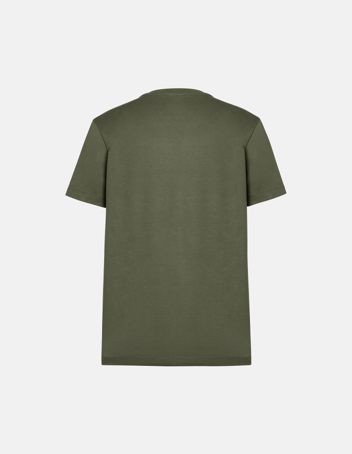 Regular-fit crew neck T-shirt in cotton jersey