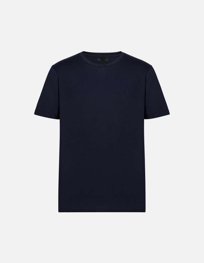 Regular-fit crew neck T-shirt in cotton jersey