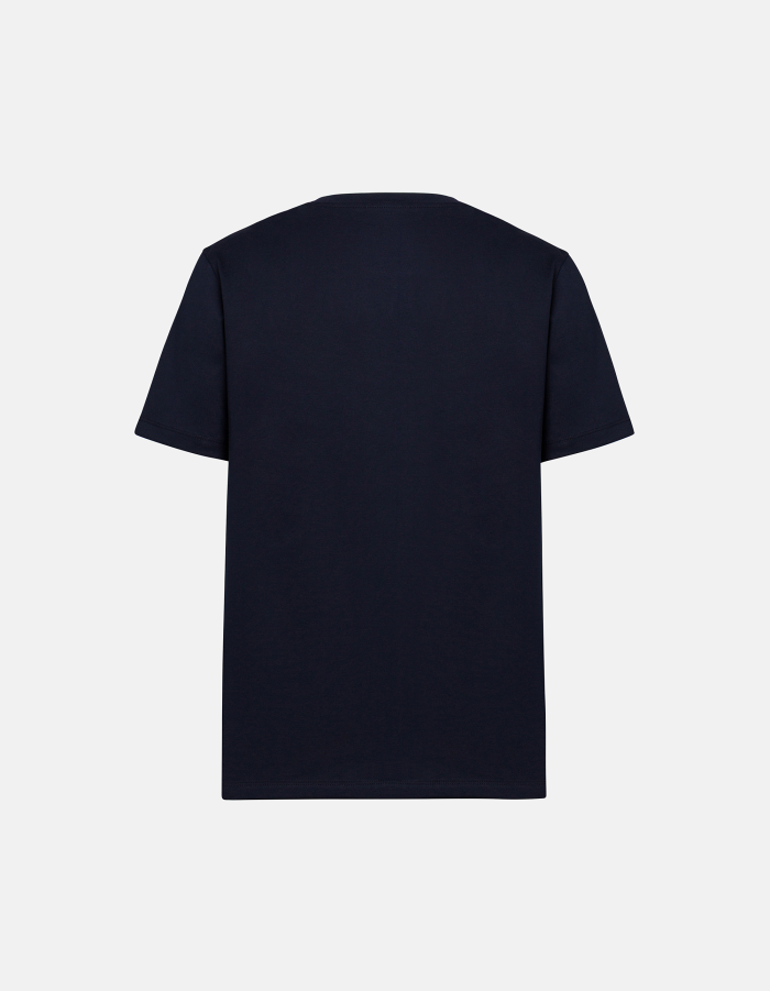 Regular-fit crew neck T-shirt in cotton jersey