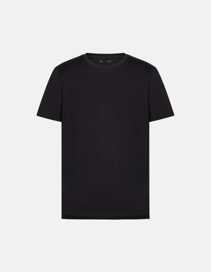 Regular-fit crew neck T-shirt in cotton jersey