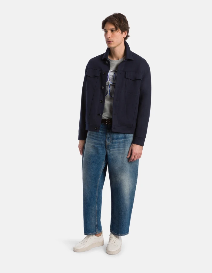 Regular-fit crew-neck T-shirt in jersey