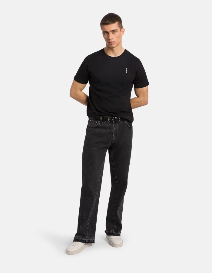 Regular-fit crew-neck T-shirt in jersey