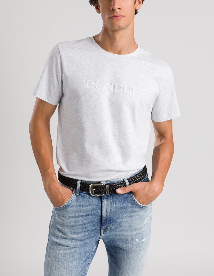 Regular-fit crew neck T-shirt in cotton jersey