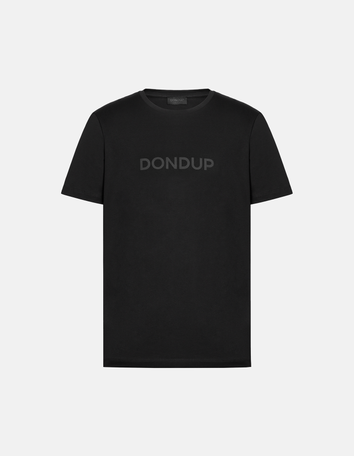T-Shirt mit Rundhalsausschnitt in normaler Passform aus Baumwolljersey