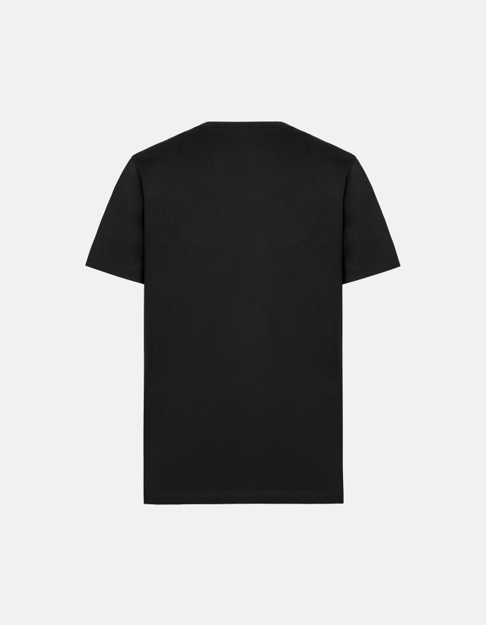 T-Shirt mit Rundhalsausschnitt in normaler Passform aus Baumwolljersey