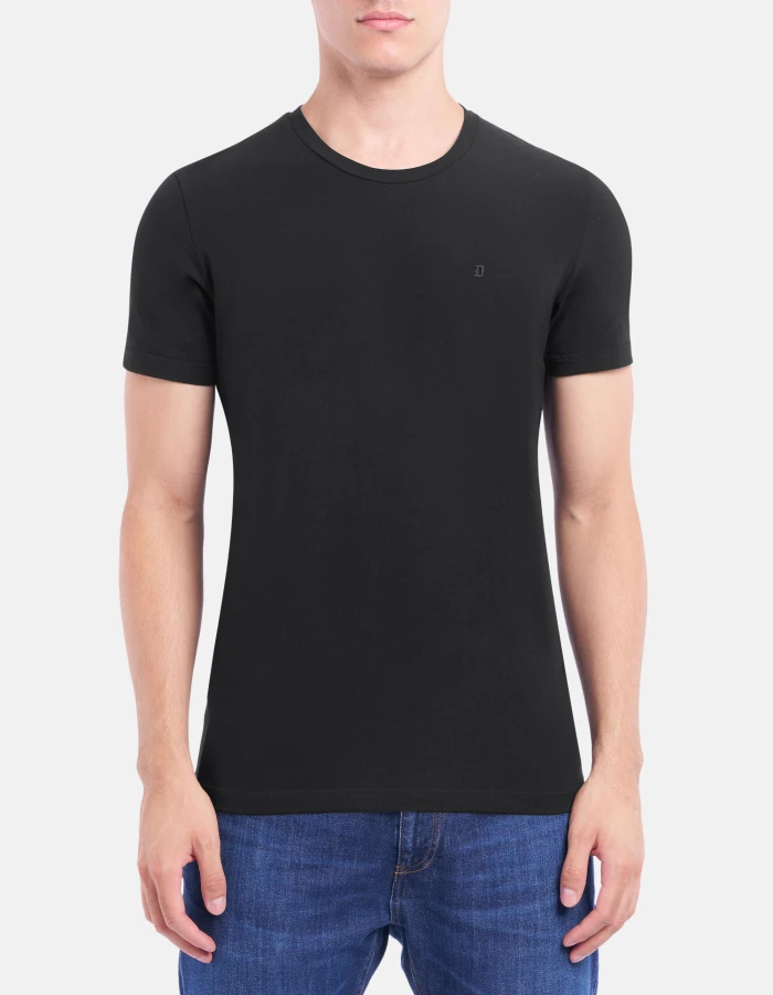 Slim-fit crew-neck T-shirt in stretch jersey