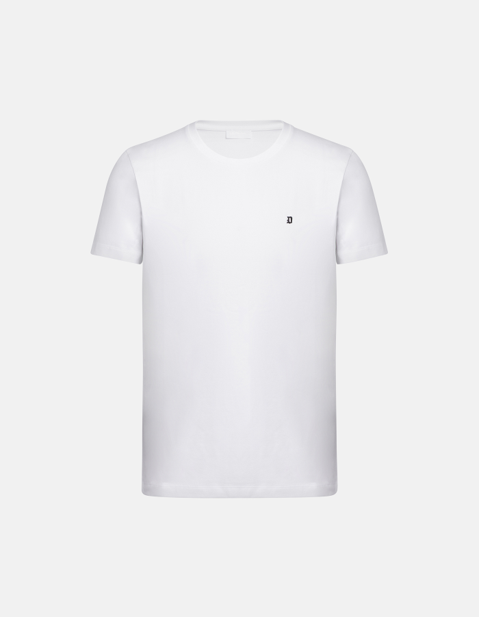 Slim-fit crew-neck T-shirt in stretch jersey