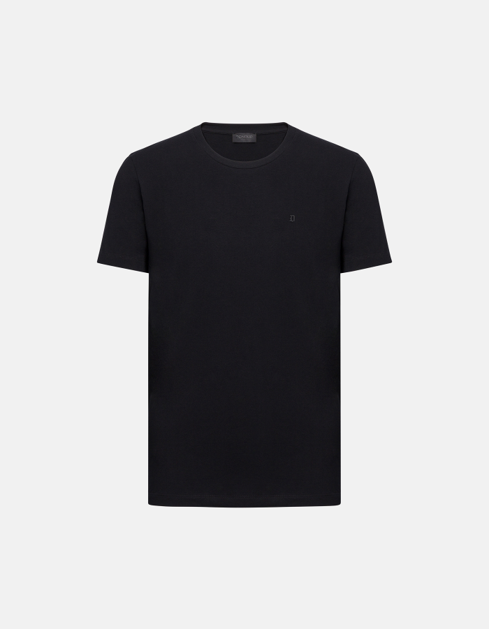 Slim-fit crew-neck T-shirt in stretch jersey