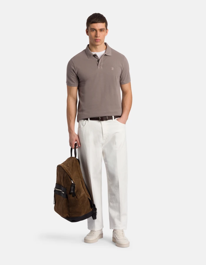Polo regular in cotone piquet