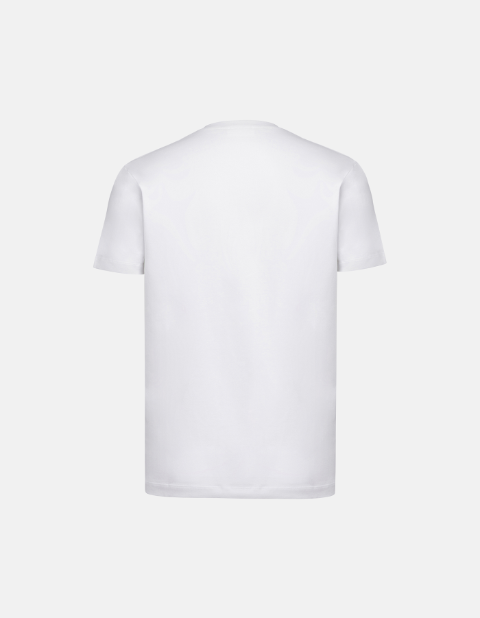 Slim-fit V-neck T-shirt in stretch jersey