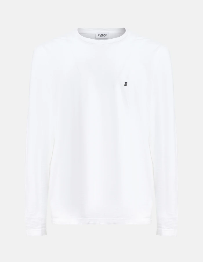 Regular-fit crew-neck T-shirt in slub jersey