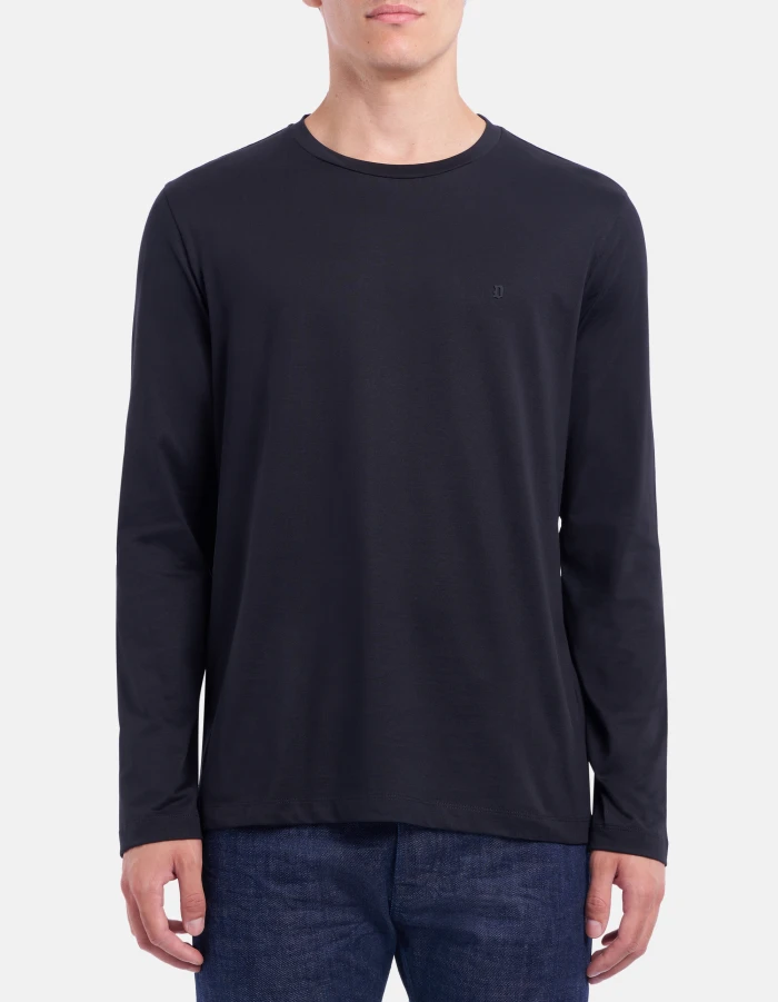 Regular-fit crew-neck T-shirt in jersey
