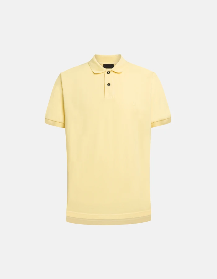 Regular-fit polo shirt in cotton and nylon