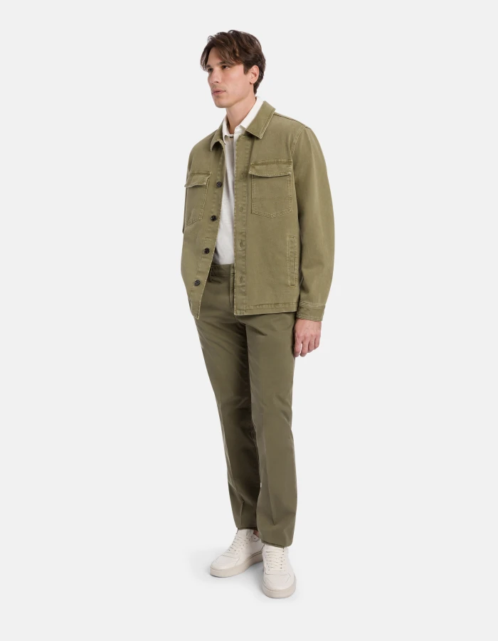 Regular-fit polo shirt in jersey slub