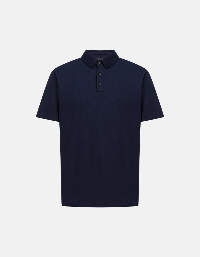 Regular-fit polo shirt in jersey slub