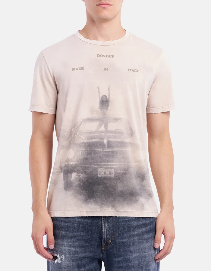 Oversized crew-neck T-shirt in jersey