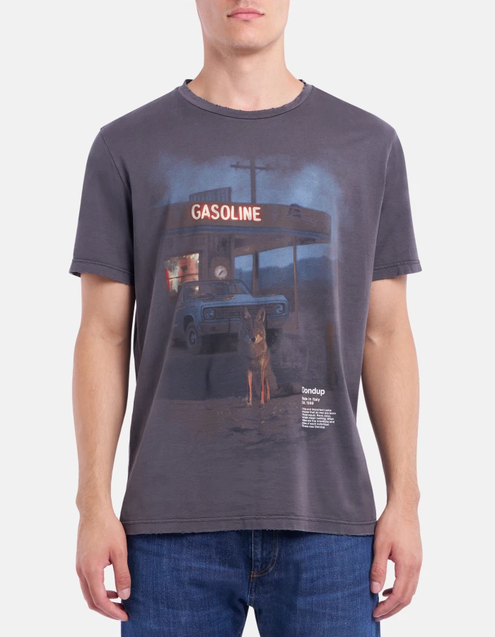 Oversized crew-neck T-shirt in jersey