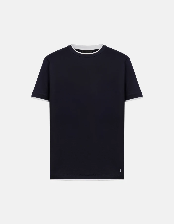 Regular-fit crew-neck T-shirt in jersey