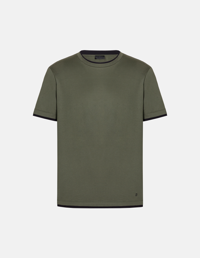 T-shirt girocollo regular in jersey di cotone
