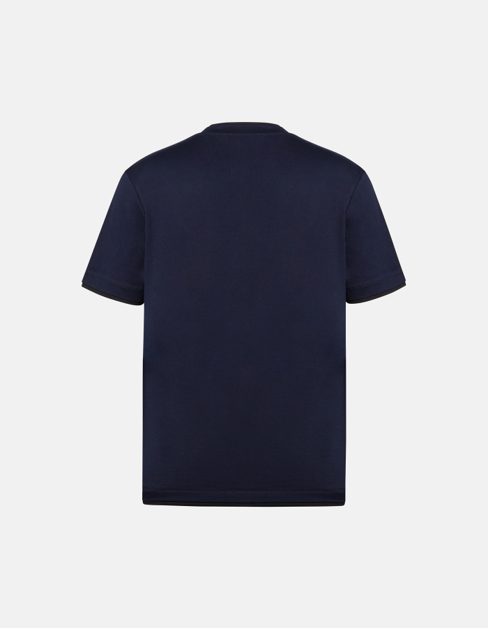 Regular-fit crew neck T-shirt in cotton jersey