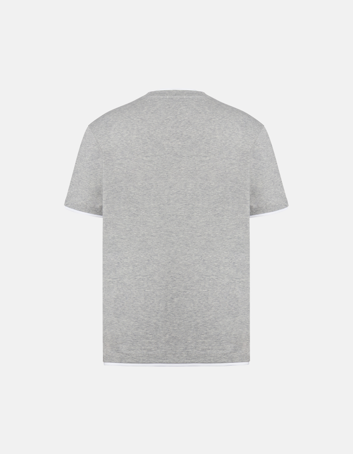 Regular-fit crew neck T-shirt in cotton jersey