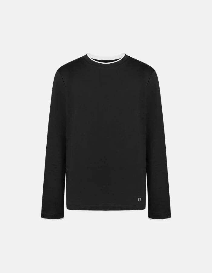 Regular-fit crew-neck T-shirt in jersey