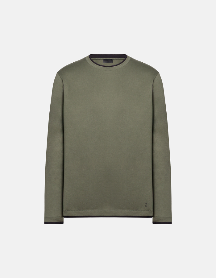 T-shirt girocollo regular in jersey di cotone