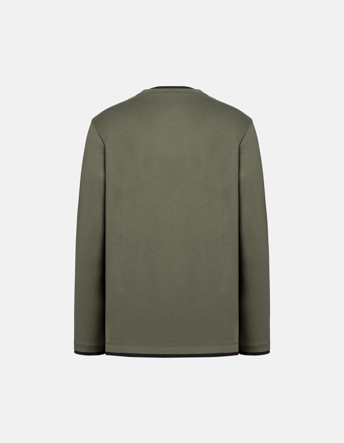 T-shirt girocollo regular in jersey di cotone