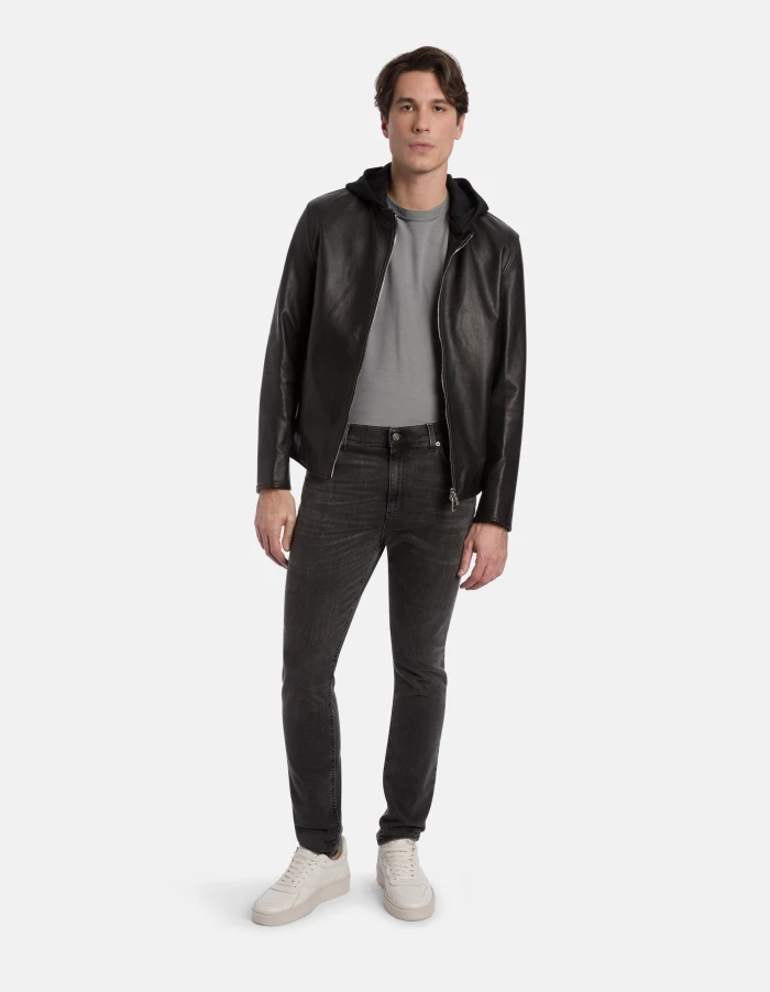 Rundhals-T-Shirt in normaler Passform aus Baumwolle und Kaschmir