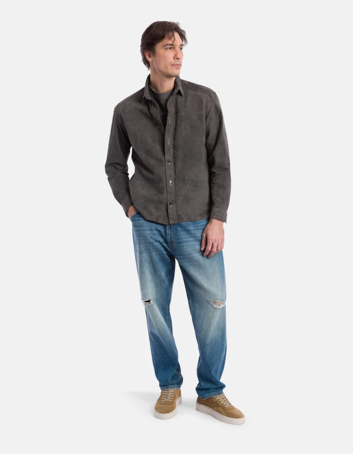 Oversized crew-neck T-shirt in heavyweight jersey