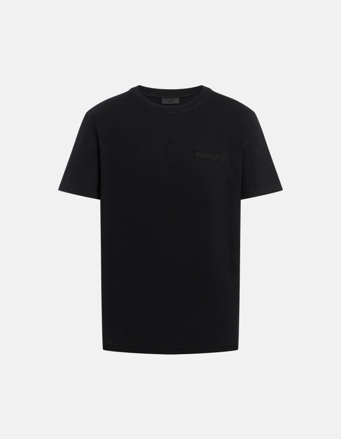 Regular-fit crew-neck T-shirt in slub jersey