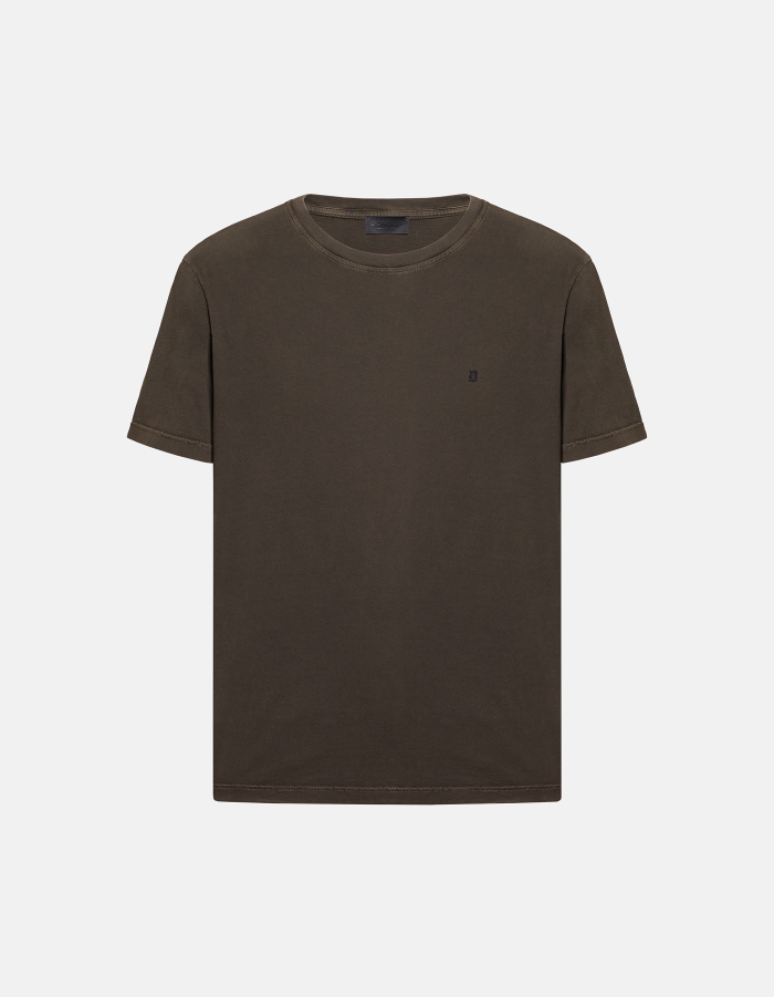 T-shirt girocollo regular in jersey di cotone