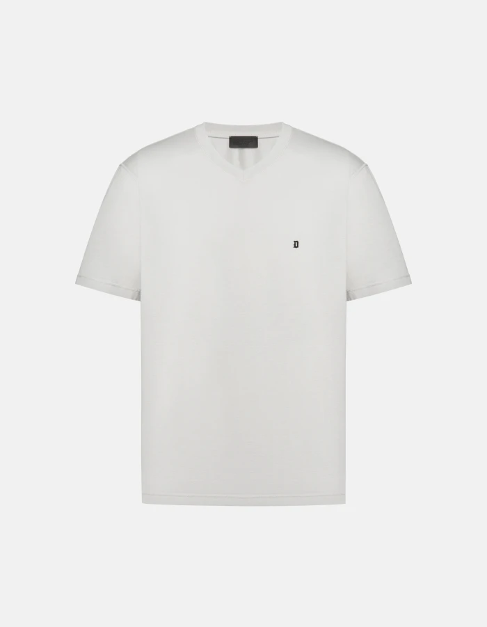 Regular-fit V-neck T-shirt in jersey