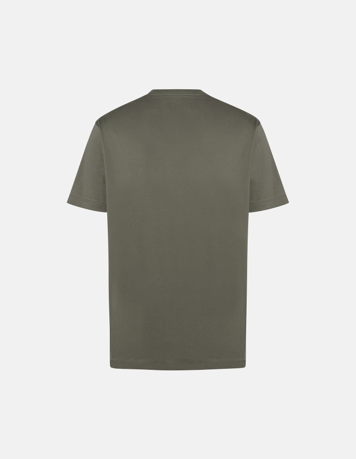 T-shirt scollo V regular in jersey di cotone