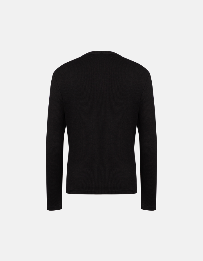 T-shirt in costina di cotone