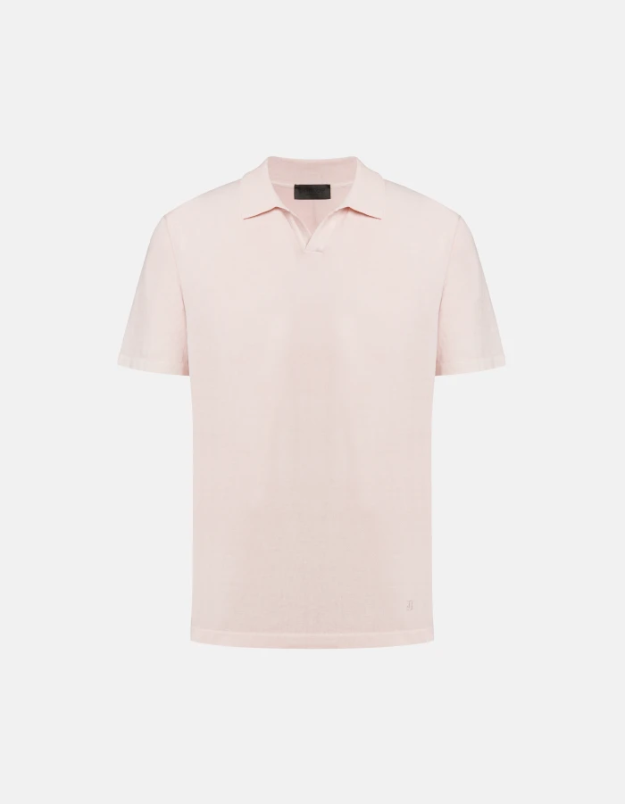 Regular-fit polo shirt in cotton crepe