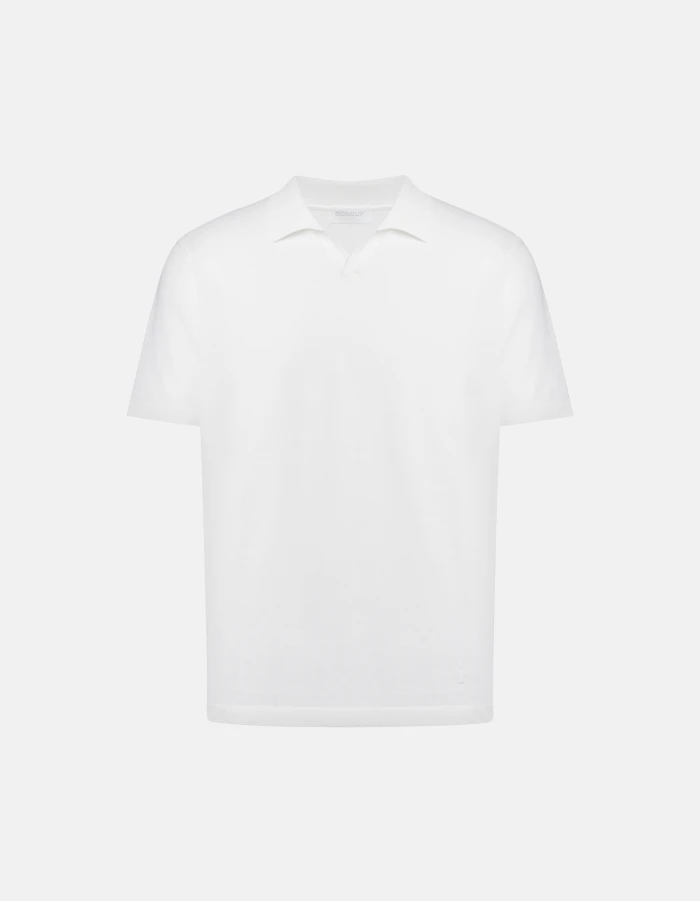Regular-fit polo shirt in cotton crepe